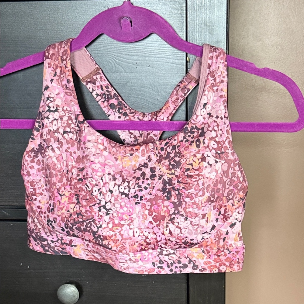 Athleta Floral Pink Sports Bra